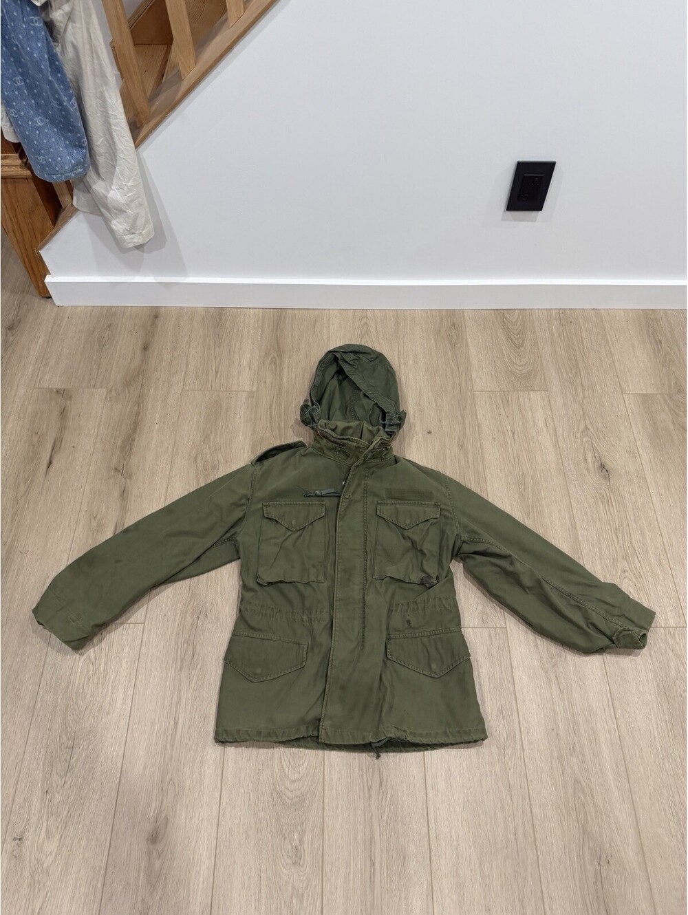 VTG 70s M65 Field Jacket S Short Vietnam War Era OG107 Cold Weather Coat
